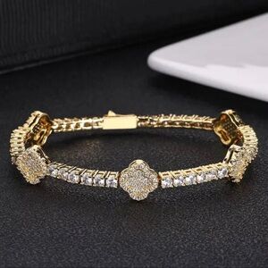 Elegant Gold Bracelet with Crystal Accents